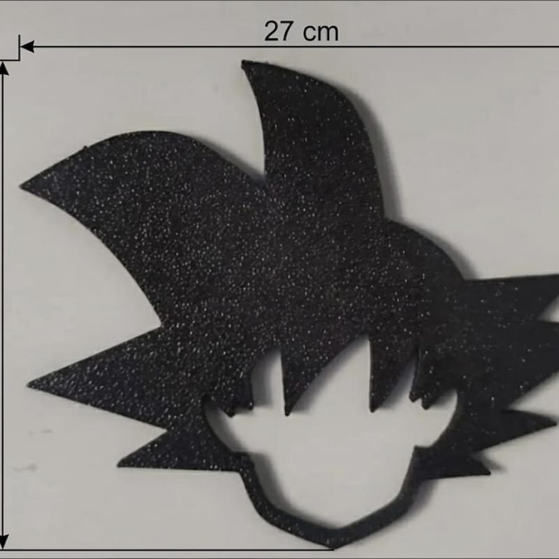 Anime silhouette wall art head cutout, 3D printed character decor by Printerade