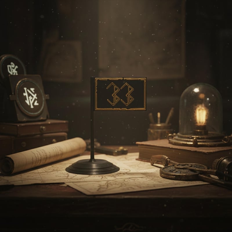Expedition 33 RPG collectible desk flag banner by Printerade